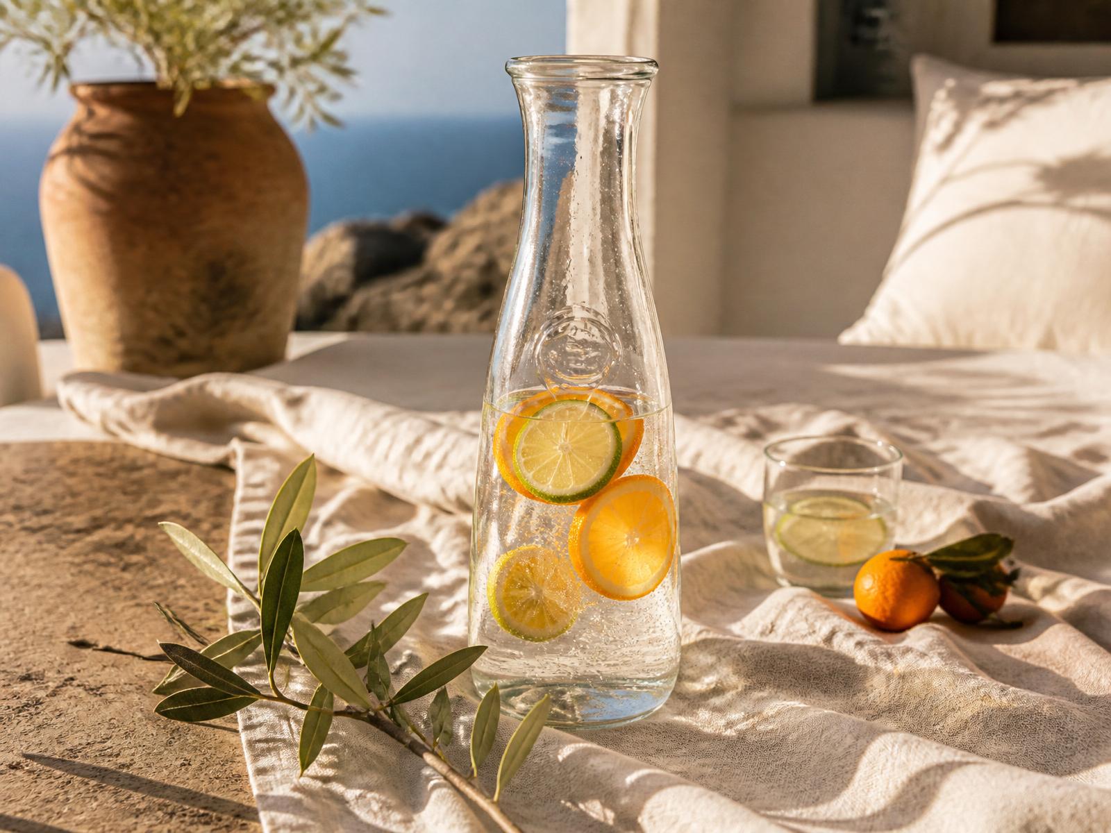 Dehydrated citrus wheels in Ibiza sunlight